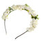 Flower Boho Floral Headband Garland Festival Wedding Bridal Hairband - White