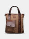 Vintage Canvas Versatile Business Large Capacity Multi-pockets Design Handbag - Brown