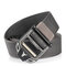 125cm Men Vogue Belt Ring Buckle Nylon Canvas Belt Adjustable Long Weave Outdoor Casual Belt - Grey