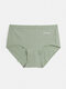 Women Cotton Breathable Graphene Antibacterial Mid Waisted Panties - Green