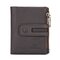 Bullcaptain RFID Antimagnetic Vintage Genuine Leather 14 Card Slots Coin Bag Wallet - Deep Coffee