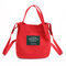 Women Canvas Bag Summer Must-have Lightweight Handbag Crossbody Bag - Red