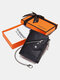 Men Genuine Leather Cowhide RFID Anti-theft Zipper Chain Card Holder Wallet - Black Wallet +Box