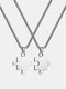 1/2 Pcs Fashion Cool Titanium Steel Electroplating Bump Puzzle Sweater Necklace - 3