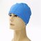  Men Women Waterproof Hats Silicone Protect Ears Sports Swimming Cap - Blue
