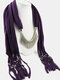 20 Colors Bohemian Women Scarf Necklace Shawl Autumn Winter Tassel Pendant Necklace - #20