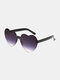 Women PC Heart-shaped Tinted One-piece Lens Anti-UV Decorative Sunglasses - Gray