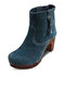 Large Size Women Casual Solid Color Nubuck Tassel Decor Fashion High-heel Boots - Light Blue