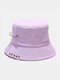 Unisex Foldable Pin Decor Cool Fashion Sunshade Bucket Hat Couple Hat - Purple