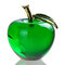 Crystal Glass Apple Paperweight Unique Decorations Home Christmas Gift  - Verde