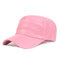 Womens Mens Adjustable Retro Style Warm Windproof PU Leather Baseball Cap Outdoor Sun Hat - Pink