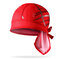 Men Women Outdoor Bicycle Riding Breathable Sweat Pirate Hat Hood Climbing Sport Sunscreen Headscarf - Red