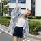 Season New Plaid Long-sleeved Shirt Women Loose Wild Casual Air Conditioning Shirt Sunscreen Cardigan Coat - White Plaid