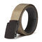 130CM Mens Casual Comfortable Nylon Dots Smooth Buckle Waist Outdoor Military Tactical Belt  - Khaki