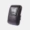 Men EDC Genuine Leather Retro 6.3 Inch Belt Phone Bag - Black 1