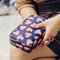 Women Waterproof Nylon Patchwork Three Zipper 5.5 inches Phone Bag Flower Clutch Bag Coin Purse - #15