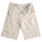 Mens Chinese Style Cotton Linen Zipper Solid Color Knee Length Casual Thin Summer Shorts - Khaki