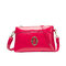 Women Casual Elegant Lattice Crossbody Bags Ladies Leisure Shopping Shoulder Bags - Rose Red