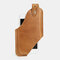 Men EDC Genuine Leather Ultra-thin Horizontal Tactical 6.5 Inch Phone Bag Belt Sheath - Brown