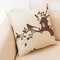 Housse de coussin en lin de coton carré motif de fleur de style concis taie d'oreiller de décoration de voiture et de maison - F