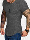 Mens Sports Texture Slim Fit Short Sleeve T-shirt - Black