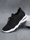 Women Casual Lace-up Running Shoes Breathable Soft Comfy Workout Sneakers - Black