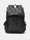 Men Fashion Faux Leather Camouflage Large Capacity Waterproof Breathable Backpack - camouflage