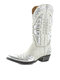Large Size Women Almond-toe Low Heel Fashionable Ethnic Cowboy Boots - Silver