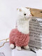 Women Lamb Wool Chain Cute Cartoon Alpaca Shape Soft Creative Small Shoulder Bag Crossbody Bag - Pink