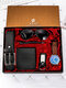 6 Pcs Men Watch Set Large Dial Quartz Watch Glasses Belt Wallet Keychain Pen Gift Kit Thanksgiving Christmas Gift - Brown