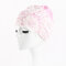 Lady Lace PU Material Flexible Waterproof Plain Fashion Beautiful Swimming Cap - Pink