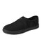 Men Light Weight Stitching Slip On Monk Shoes Casual Fisherman Shoes - Black
