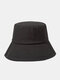 JASSY Unisex Cotton Outdoor All-match Sunscreen Big Brim Sun Hat Fisherman Hat - Black