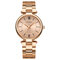 MINI FOCUS Fashion Wristwatch Multicolor Stainless Steel Strap Roman Number Dial Watches for Women - Rose Gold