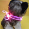 Dog LED  Adjustable Personalised Collar Polyester Pet Light-up Flashing Glow Safety  - Pink