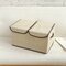 Large Size Non-woven Fabrics Clothes Storage Box Cotton Linen Cardboard Container - Beige