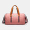 Separate Dry And Wet Gym Bag Woman Man Luggage Bag Travel Bag Portable Leisure Yoga Bag cylinder Bag - Pink