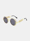 पुरुष रेट्रो फैशन आउटडोर UV संरक्षण जस्ती धातु फ्रेम गैर पर्ची नाक पैड सर्कल गोल धूप का चश्मा - #07