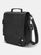 Vintage Waterproof Faux Fur Multifunction Multi-pockets Multi-card Slots Crossbody Bag Shoulder Bag - Black