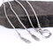 Punk Adjustable Pendant Sweater Chain Metal Hollow Ring Velvet Rope Necklace Vintage Jewelry - Gray