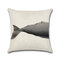 Coton lin animaux baleine éléphant dinosaure housse de coussin carré taie d'oreiller décorative pour la maison - #4
