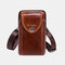 Men Genuine Leather Crossbody Bag Belt Bag - #03