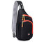 Casual Lightweight Waterproof Nylon Chest Bag Outdoor Sport Crossbody Bag - Black