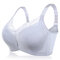 J Cup Plus Size Push Up Lace-trim Side Support Bras - Grey