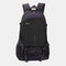 Men Waterproof Patchwork Bag Large Capacity Outdoor Backpack - Black