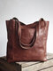 حقيبة يد نسائية عتيقة طراز Weekender Soft حقيبة كتف كبيرة الحجم حقيبة يد - قهوة