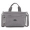 Women Nylon Waterproof Durable Handbags Large Capacity Solid Leisure Shoulder Bags - Grey