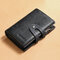 Men Genuine Leather RFID Anti-theft Multi-slot Retro Money Clip Foldable Card Holder Wallet - Dark Blue