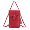 Women PU Leather Touch Screen 5.5 Inch Phone Bags Tassel Crossbody Bags  - Red