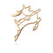 Cute Hair Clip Silver Gold Hollow Deer Animals Hairpin Hair Jewelry Accessories for Women - Gold
